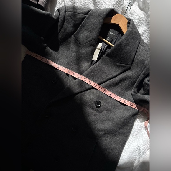 BRAND NEW! Banana Republic Men’s Gray Wool Blend Double Breasted Coat - Picture 11 of 13